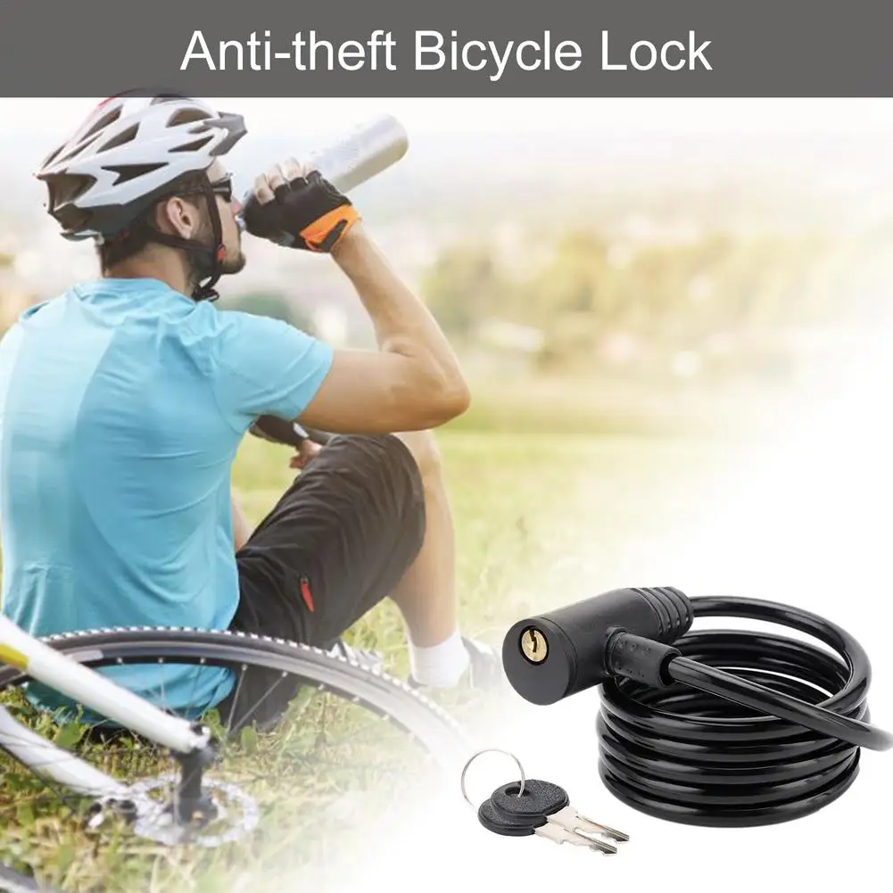 

Anti-theft Bicycle Lock Security Key Steel Cable Riding Lock Bicycle Mountain Bike Key Lock Riding Equipment