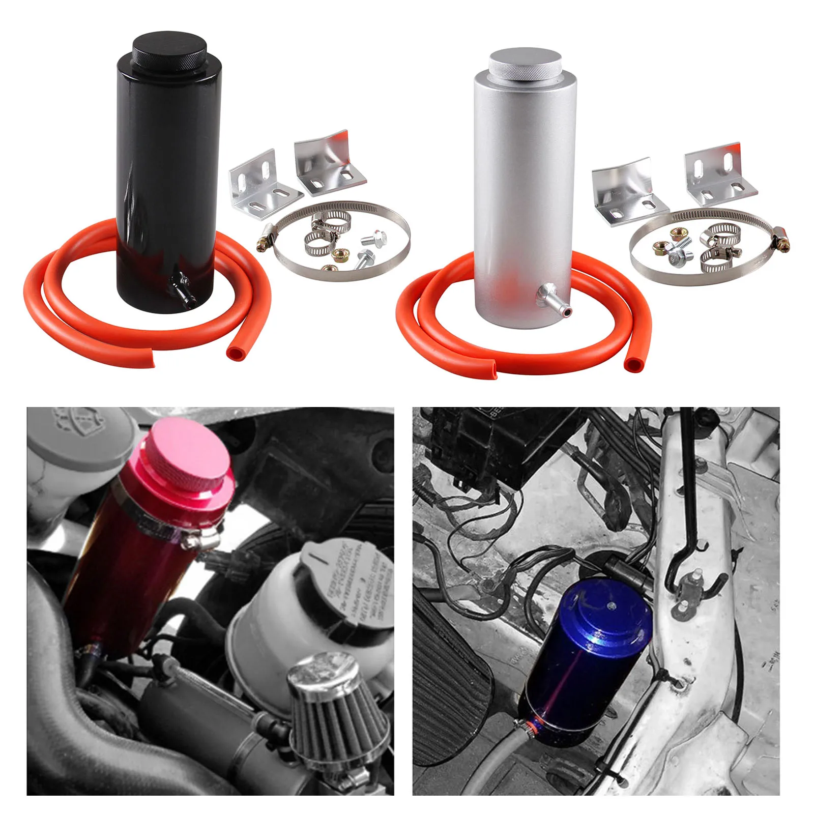 

Universal Radiator Coolant Oil Catch Can Overflow Catch Tank Reservoir, 800ml