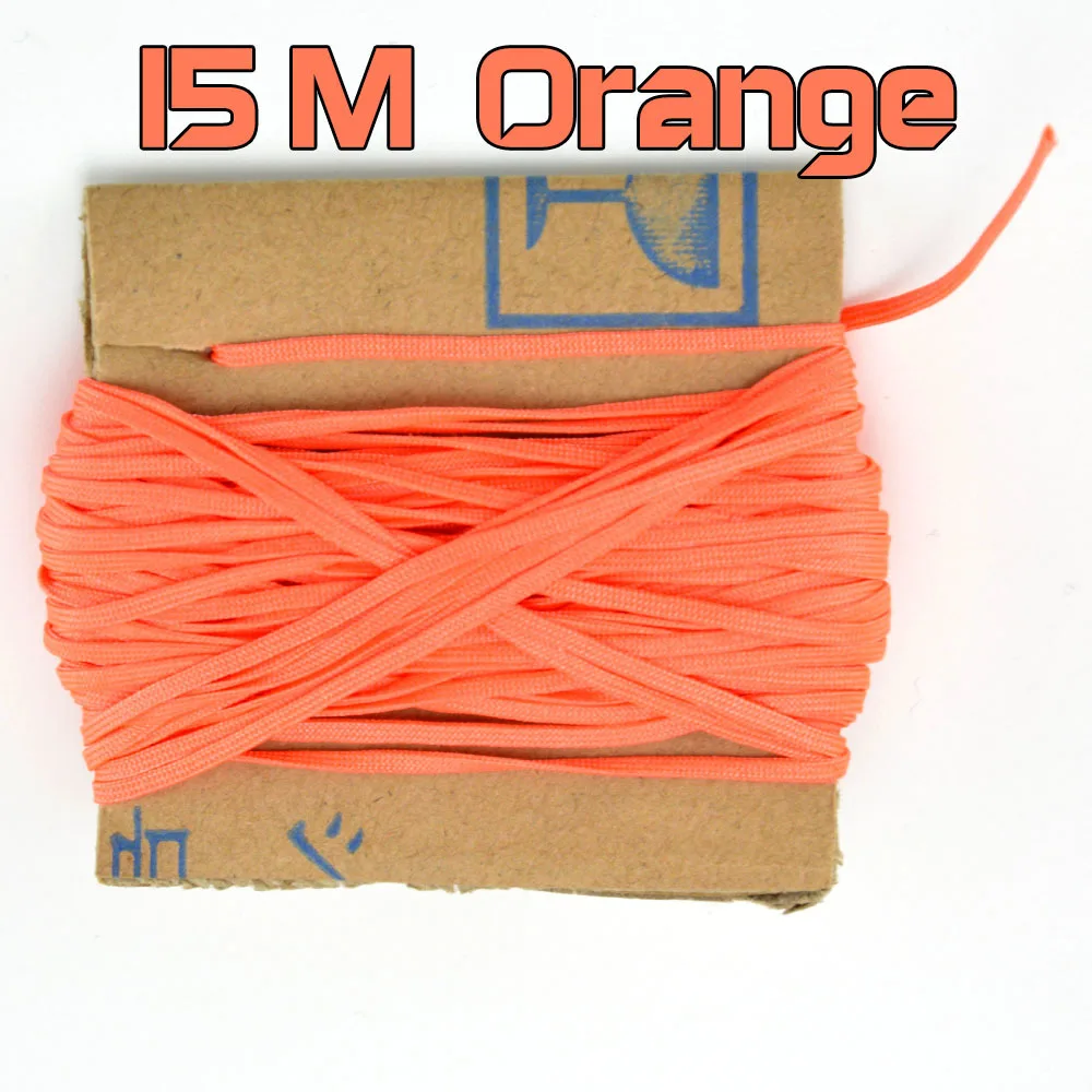 15M Orange Замена 2 мм плоская линия для подводного плавания палец катушка легкая прочная высокая прочность коррозионная стойкость - Цвет: 15M Orange