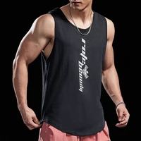 2021 summer new fitness mesh gyms tank tops men jogger sleeveless vest male running undershirt bodybuilding sports tank tops