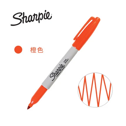 1 шт. Sharpie 31993 экологически чистый мелкий точечный Перманентный маркер 1 мм беспыльный маркер 21 цвет на выбор - Цвет: orange