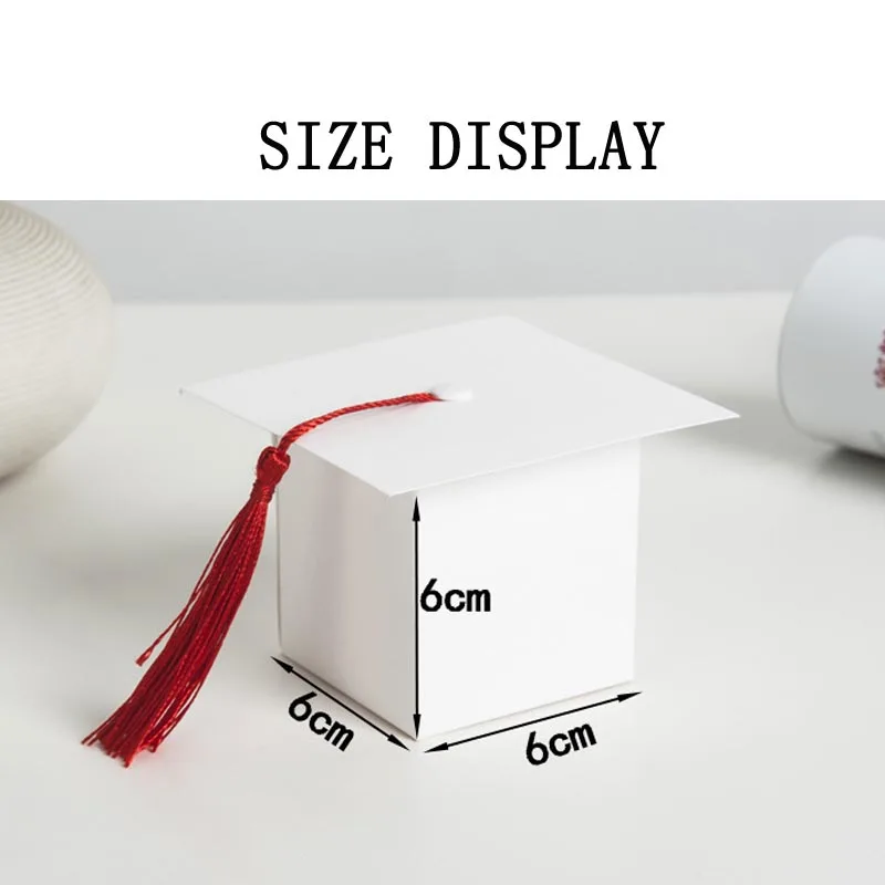 

Doctor Hat Graduation Celebration Packing Boxes Candy Packaging Bachelor Cap 10pcs Graduated Candy Box