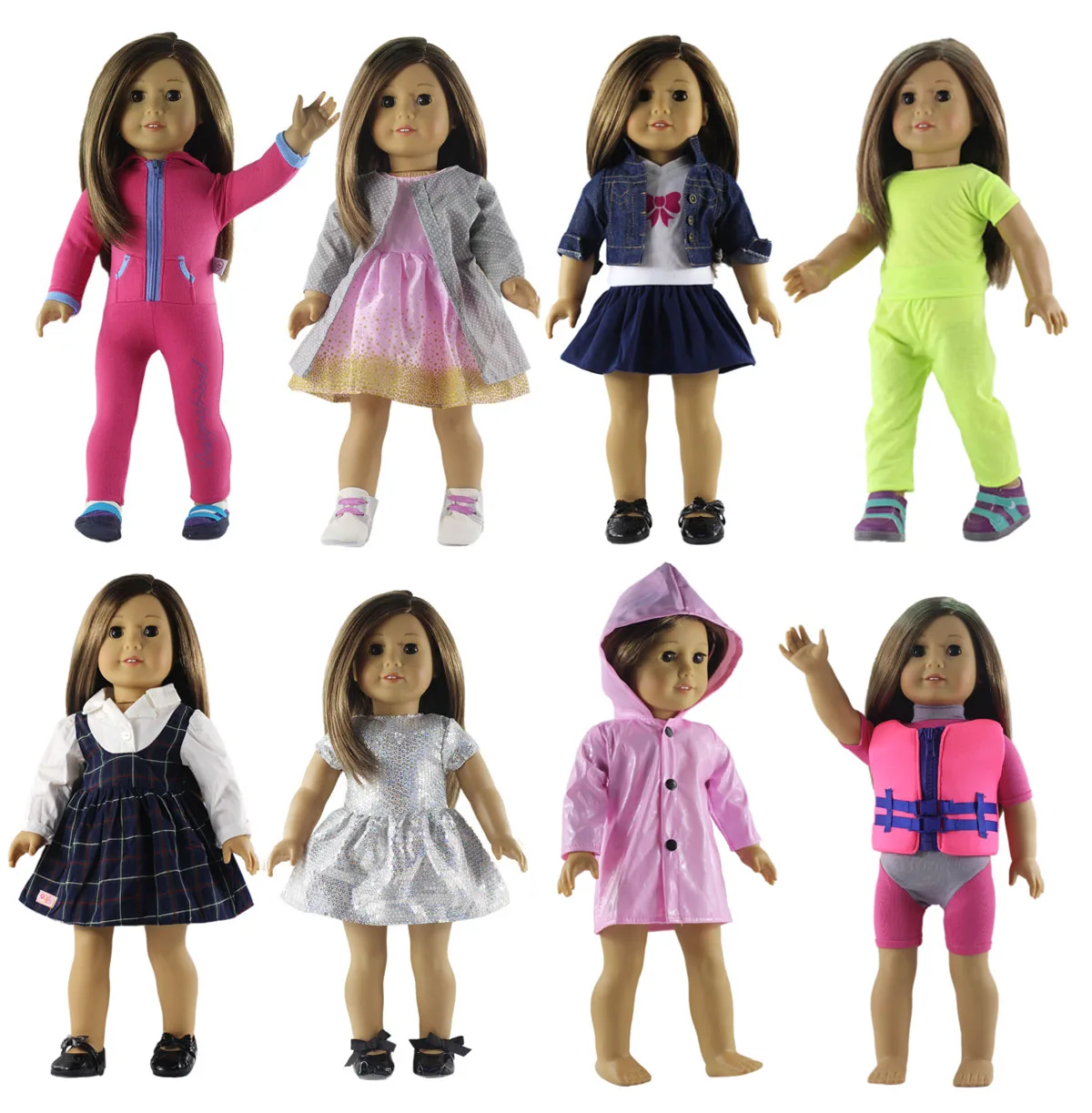 Новинка 5 комплектов одежды для кукол ручной работы Модная стильная одежда