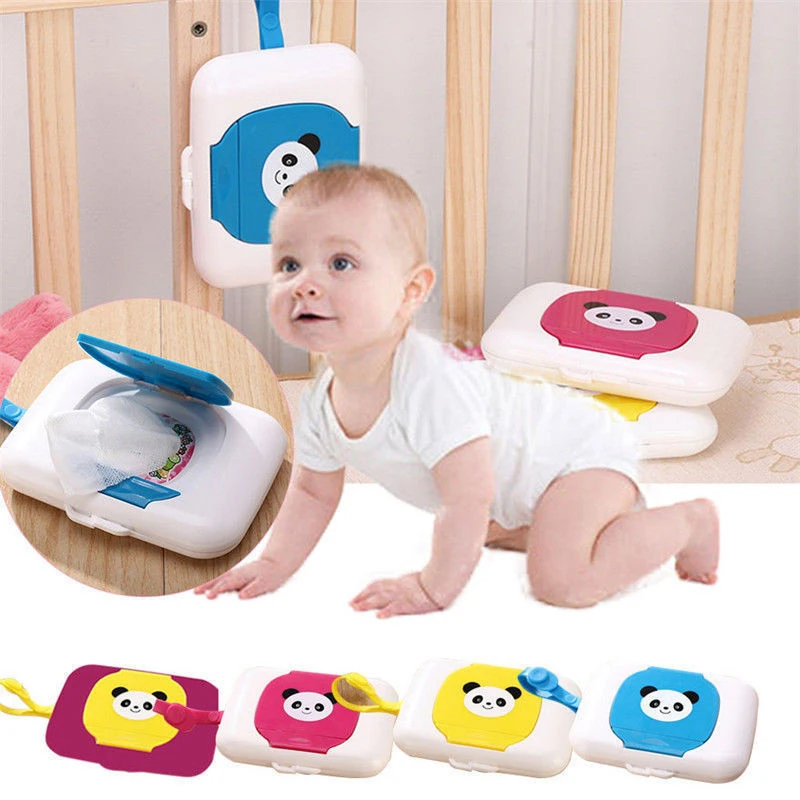 

Portable Baby Wipes Box Plastic Baby Accessories Wipe Storage Tissue Case Holder Container Safety Baby Items Wet Tissue Boxes