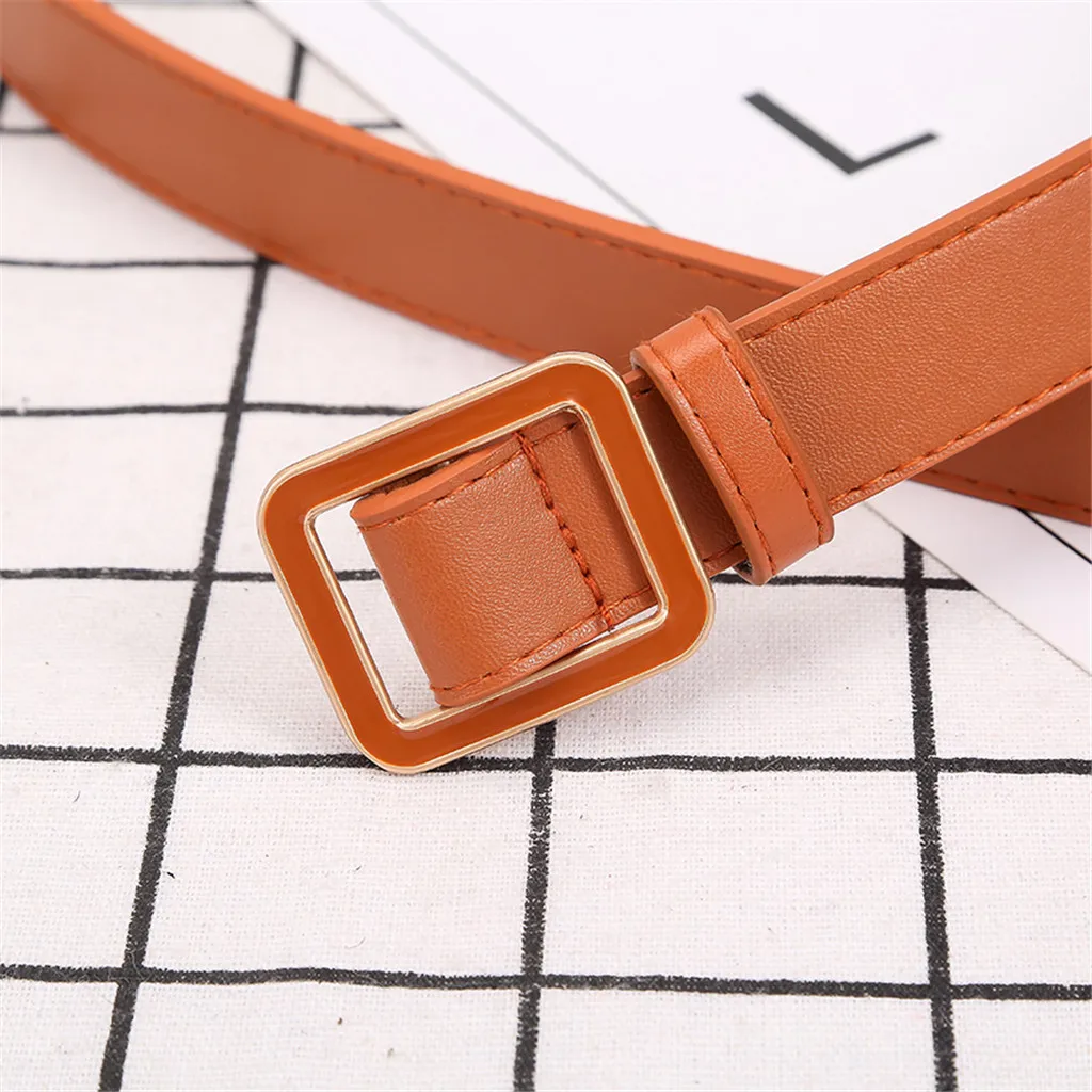 Коричневый пояс Ретро прочный кожаный ремень для мужчин и женщин с пряжкой