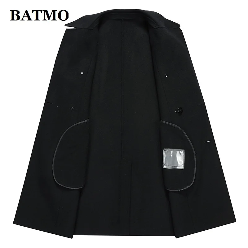 

BATMO 80% wool thicked trench coat men,men's winter wool long jackets,size M,L,XL,XXL,XXXL LB02