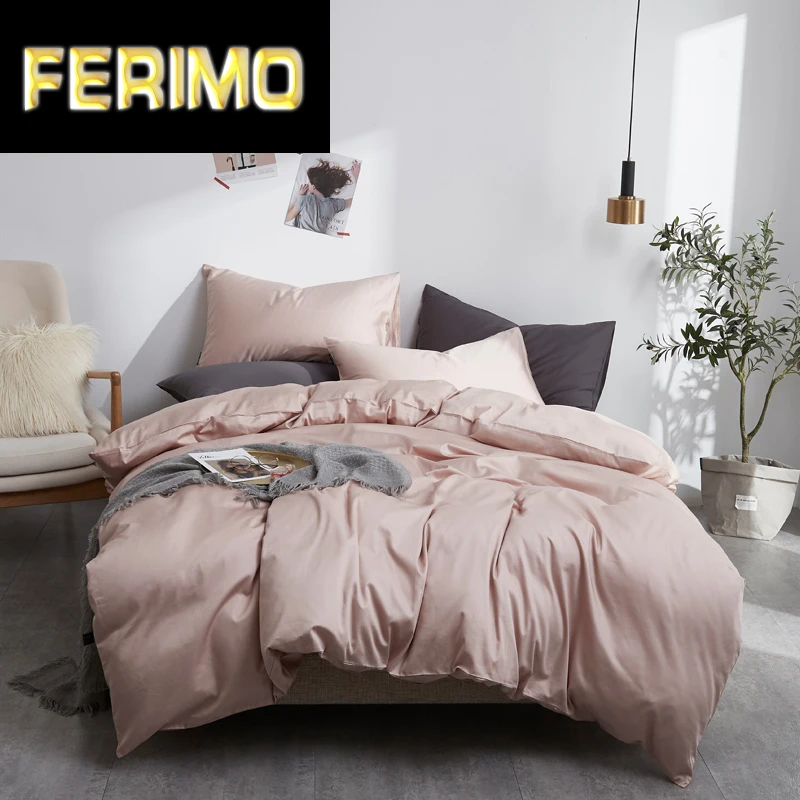 

Soft Silky Solid Champagne,Grey,Black Duvet Cover set Luxury Egyptian Cotton Brief Bedding set Bed sheet Twin Queen King Size