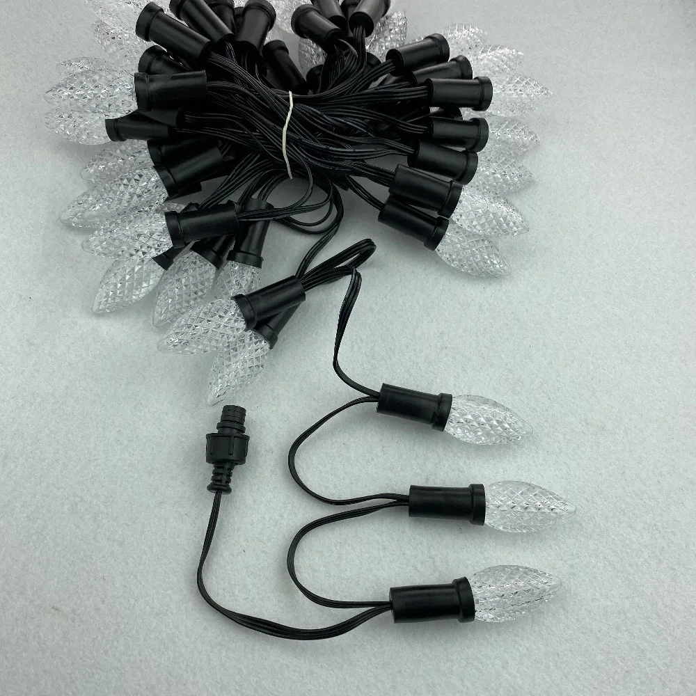 50 узлов адресная RGB C9 DC12V WS2811 Светодиодная Рождественская Пиксельная