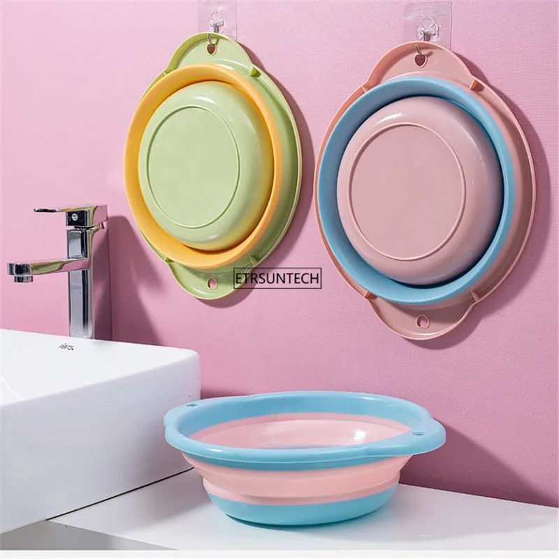 

50pcs Folding Bucket Camping Washbasin Folding Basin Silicone Washbasin Collapsible Fishing Car Wash Bucket Cleaning Supplies
