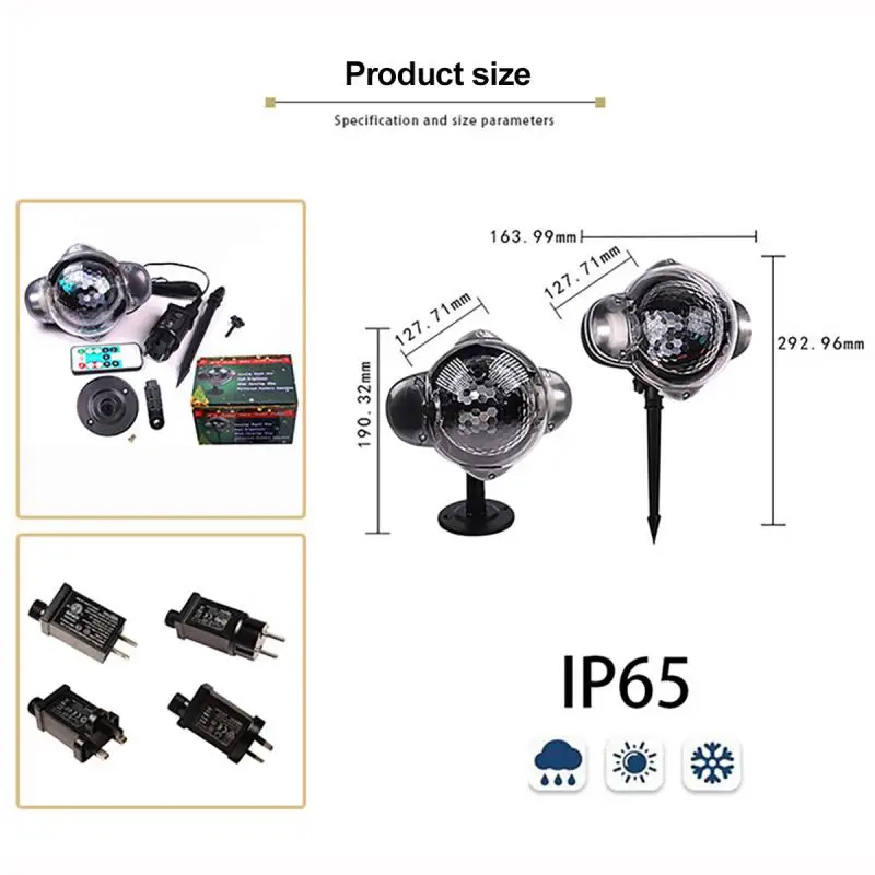 2020 Рождественский лазерный проектор со снежинками светодиодный движущийся