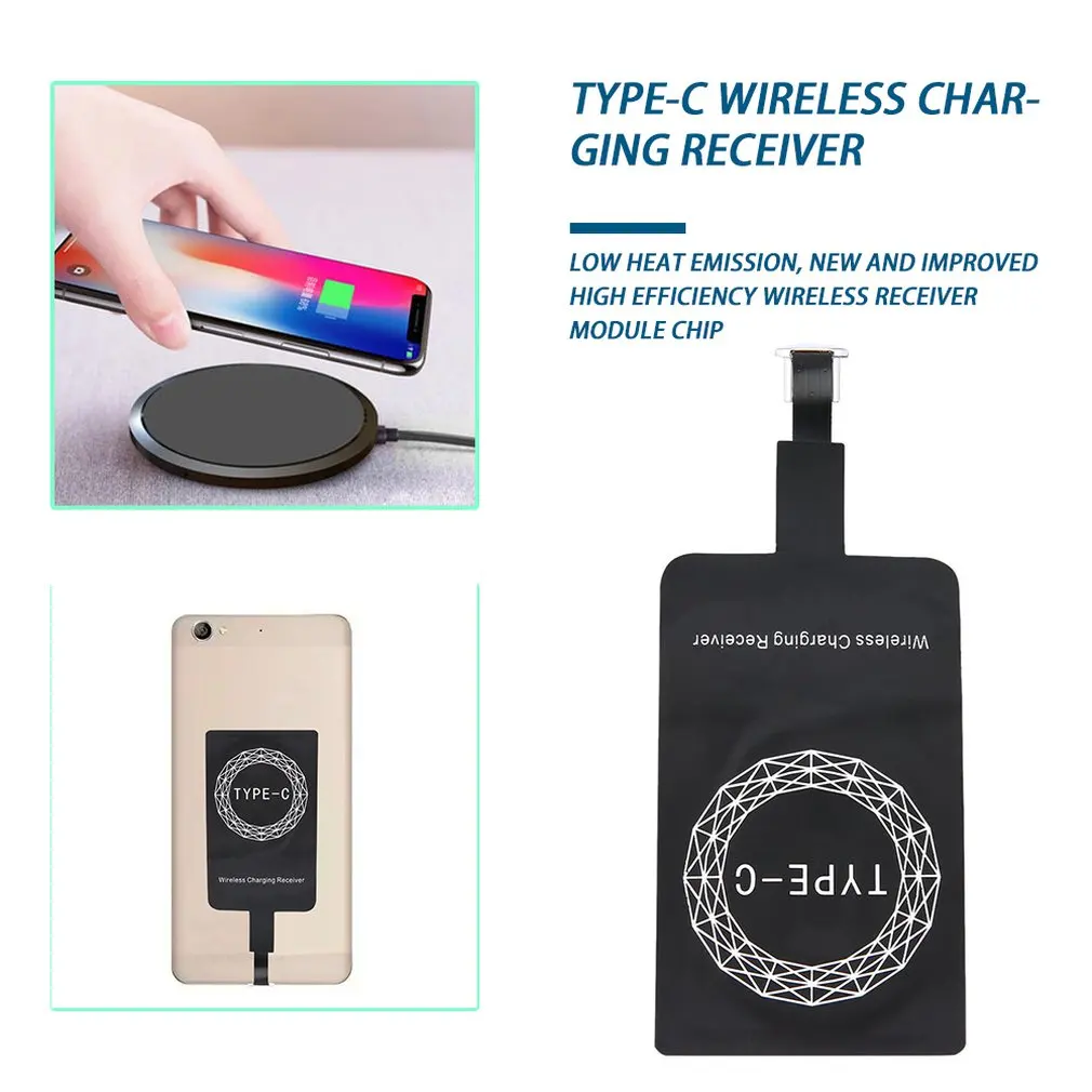 QI Wireless Charger Receiver for iPhone 6 6s 5 5C Samsung S6 Charger Receiver Universal Portable for ios micro usb