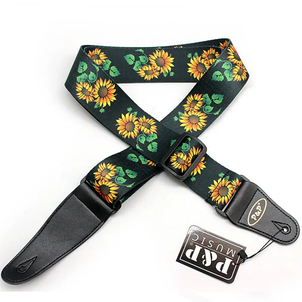 

On sale Personalized Printing Guitar Strap Acoustic Guitar Electric Guitar Shoulder Strap Adjustable Strap Musical Parts