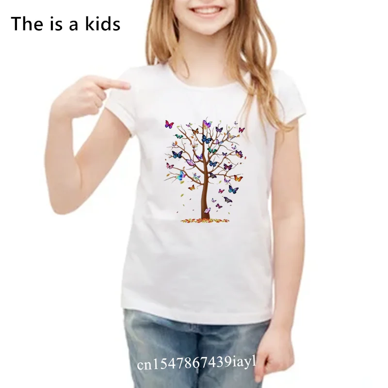 Kids Girl T Shirt Summer Baby Magic Tree Tops Toddler Tees Clothes Children Clothing Cartoon T-shirts Short Sleeve Casual Wear