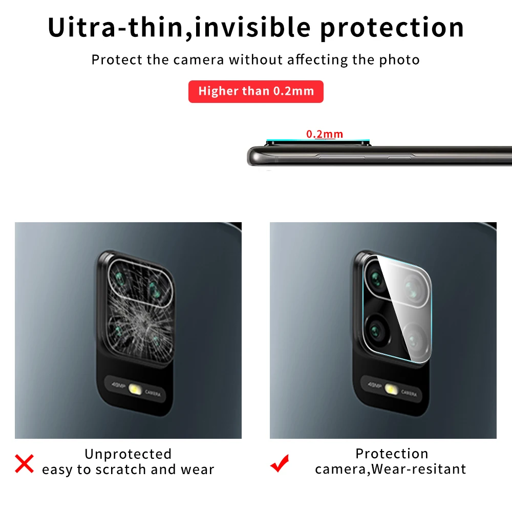 1 шт. Защитное стекло для объектива Xiaomi Mi 10 Lite Mi10 Pro Redmi K30 Note 9 8 8T 8A пленка экрана