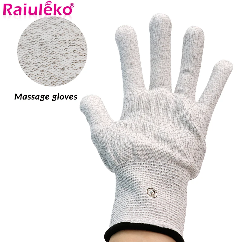 1 пара дышащая электропроводность Электротерапия электрод массажные перчатки