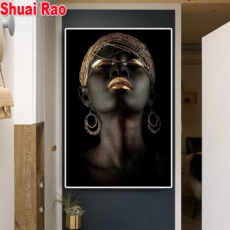 Contemplator черная африканская Обнаженная женщина алмазная живопись 5d Сделай Сам