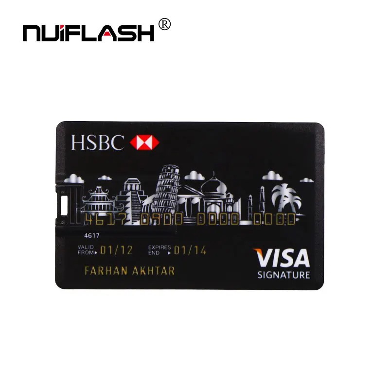 M4 HSBC BLACK Карта кредитного банка, карта памяти HSBC MasterCard Bradesco, флеш-накопитель usb 8 ГБ 16 ГБ, флеш-накопитель USB, флеш-накопитель 32 Гб 64 Гб 128 ГБ, флеш-накопитель - Цвет: M4 HSBC BLACK