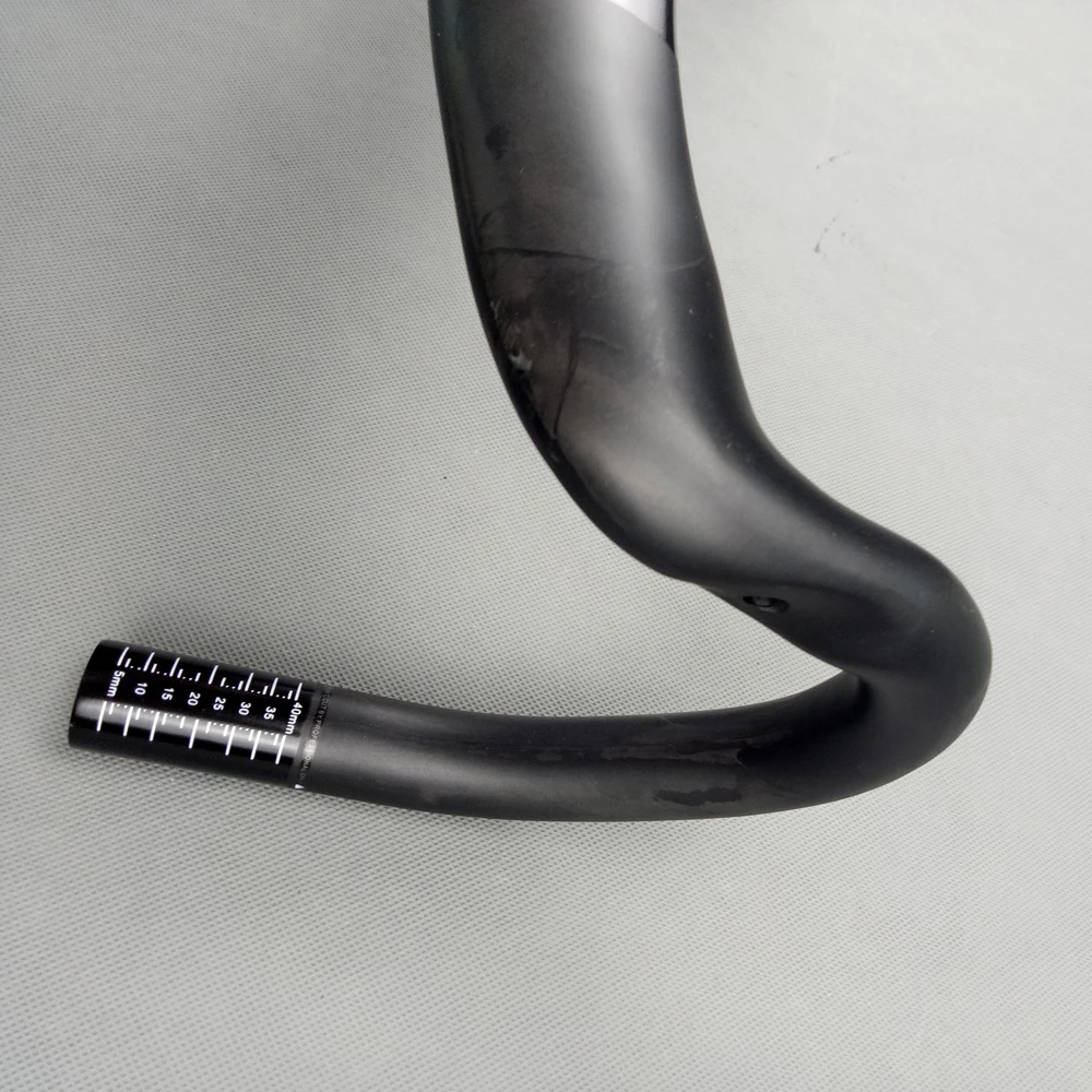 Pаспродажа Руль велосипедный матовый из углеродного волокна, изогнутый стержень руля дорожного велосипеда, для игр