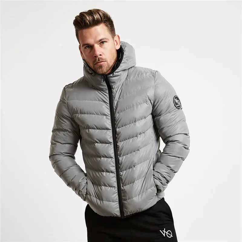 

2021 Winter Men's Short Cotton-Padded Jacket Solid Color Hooded Zipper Jacket Men's Casual Loose Keep Warm Cotton-Padded Jacket