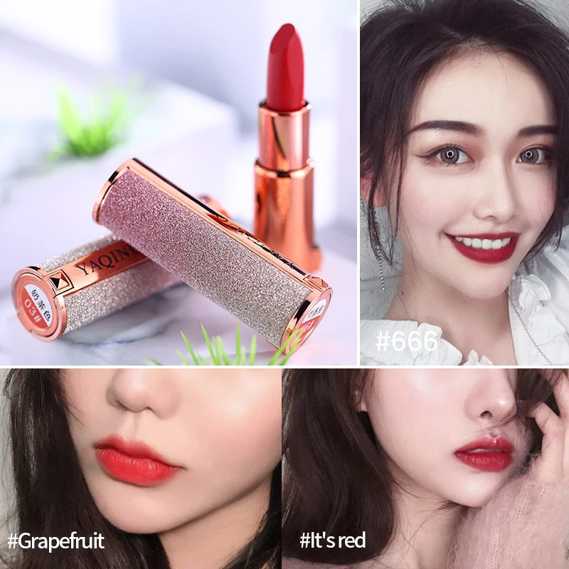 

3 Colors In 1 Durable Sweetheart Velvet Waterproof Tri-color Lipsticks Not Fade Not Stick To Cups Long Lasting Moisture Yaqinuo