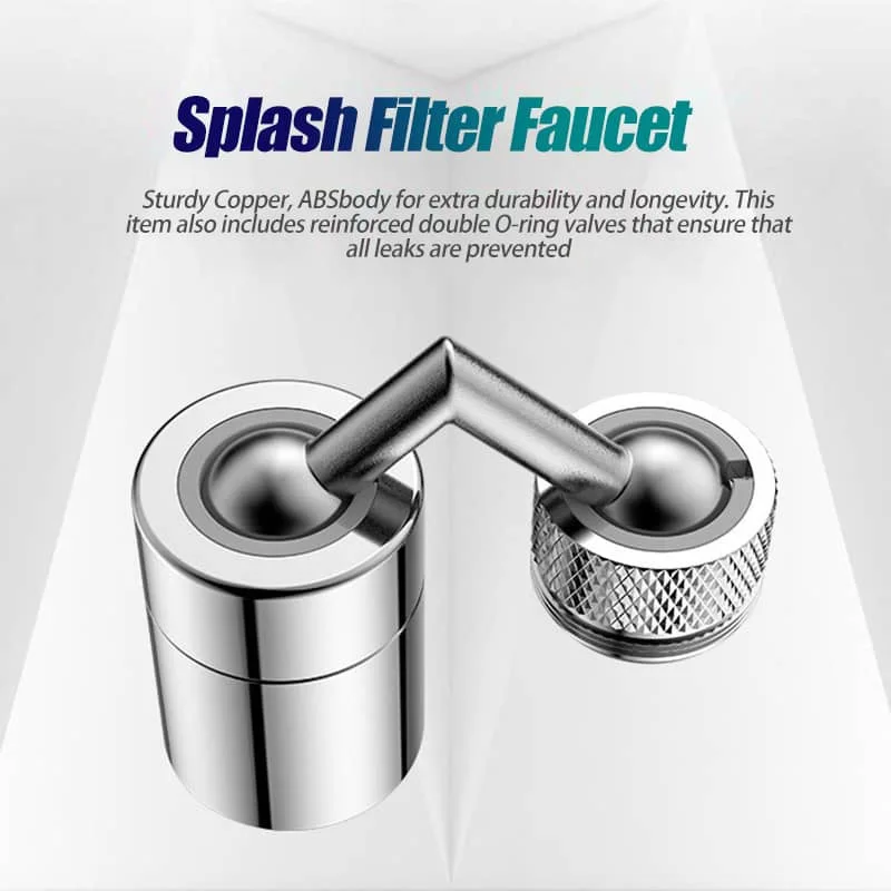 Cabezal de pulverizaci&oacute;n Universal para grifo, filtro de grifo giratorio de 360 grados, aireador de agua, boquilla de grifo para cocina y ba&ntilde;o-5