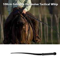 outdoor foldable rubber whip handmade whip hard whip riding whip self defense horse riding whip edc elastic tool