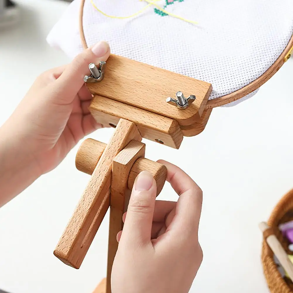 

Рамка для французской вышивки Настольный кронштейн для вышивки из массива дерева домашняя вышивка крестиком портативная вышивка