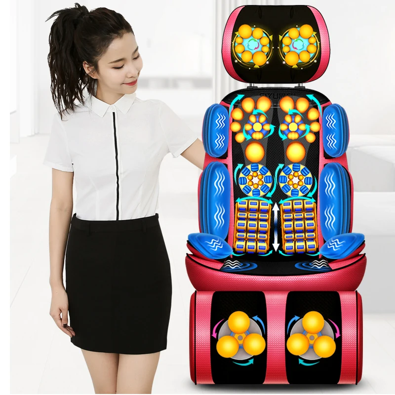 Электрическое кресло для массажа всего тела шиацу офисная подушка шейного