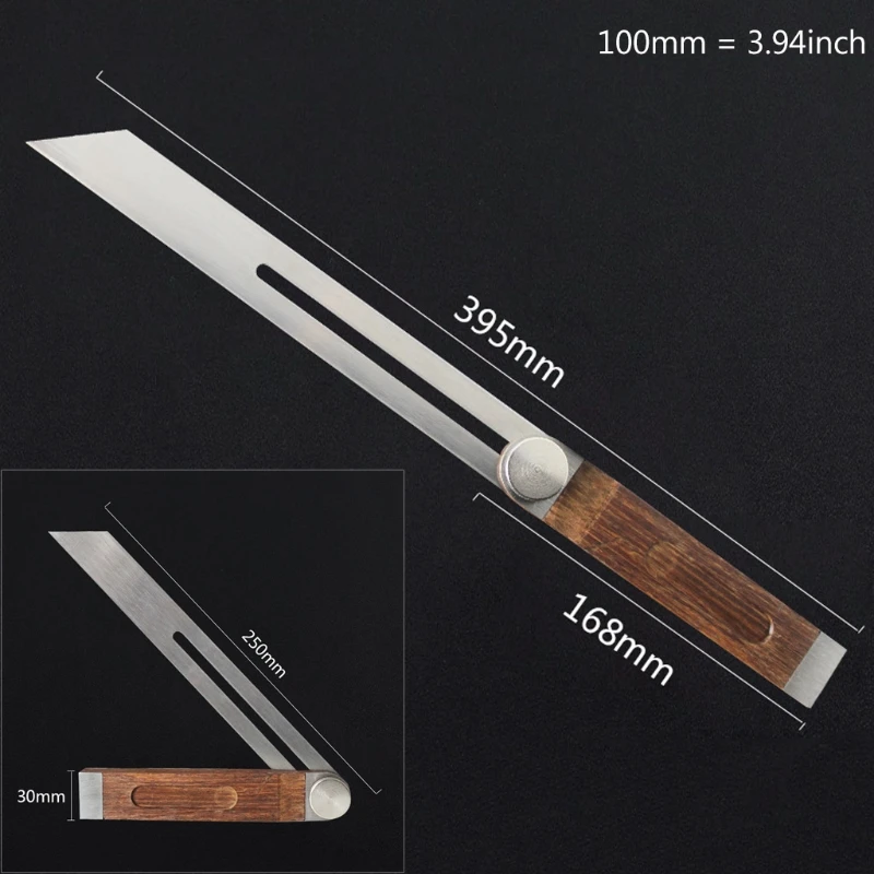 

Angle Rulers Gauges Tri Square Sliding T-Bevel With Wooden Handle Level Measuring Tool Wooden Marking Gauge Protractor