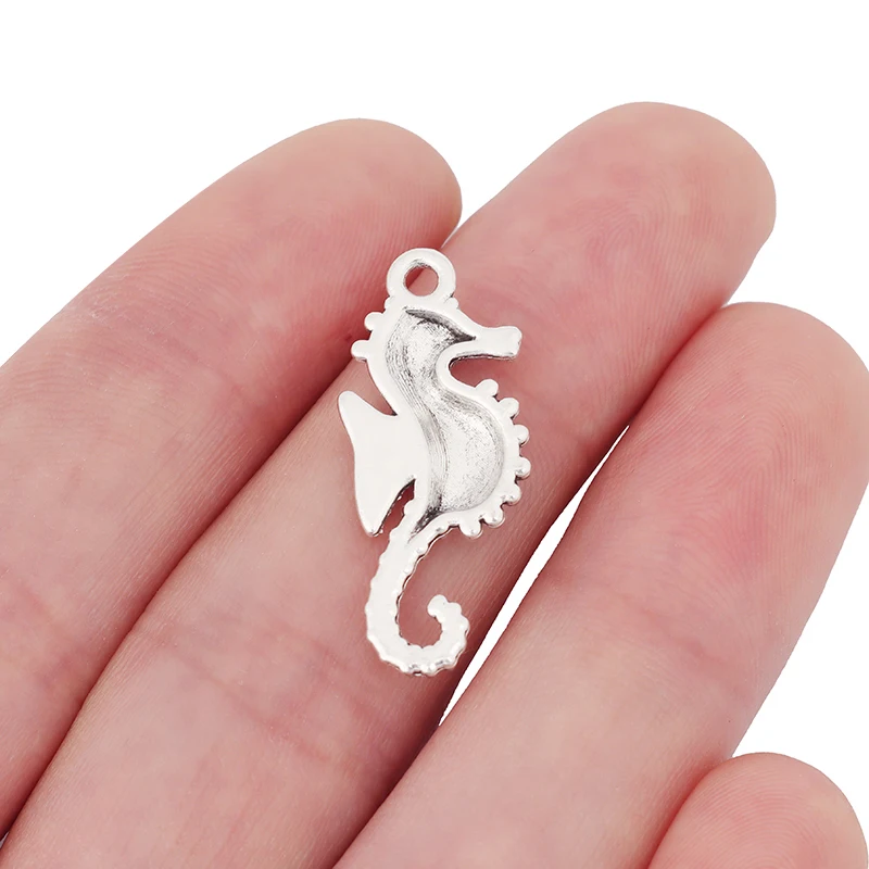 ZXZ 20 шт гиппокамп Seahorse Очаровательные Подвески для бус DIY браслета ожерелье