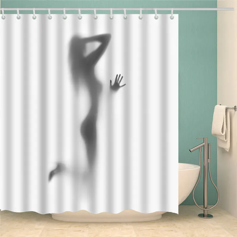 Фото Занавеска для душа с 3D принтом водостойкая Полиэстеровая занавеска ванной