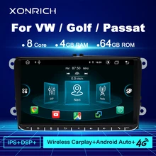 2 Din Android 11 Car Radio GPS Navigation For VW Passat B6 volkswagen Jeta touran Skoda Octavia 2 seat leon 2golf 5 6 Multimedia