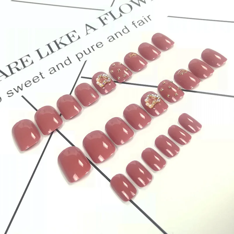 

Internet Celebrity Wear Nail Nail Patch Student Girl Short Zircon Diamond Ins Patch Manicure