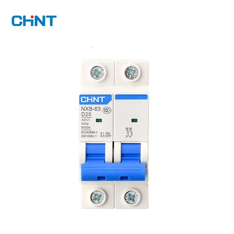 Миниатюрный автоматический выключатель CHNT NXB-63 устройство MCB 6kA типа D 1P 220 В 230 1 А 2 3