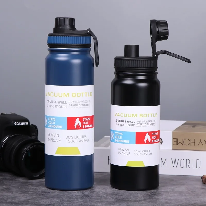 

600/800ML Double Stainless Steel Insulated Bottle Water Thermos Sport Thermal Cup Coffee Tea Milk Travel Drink Mug Cycling Flask