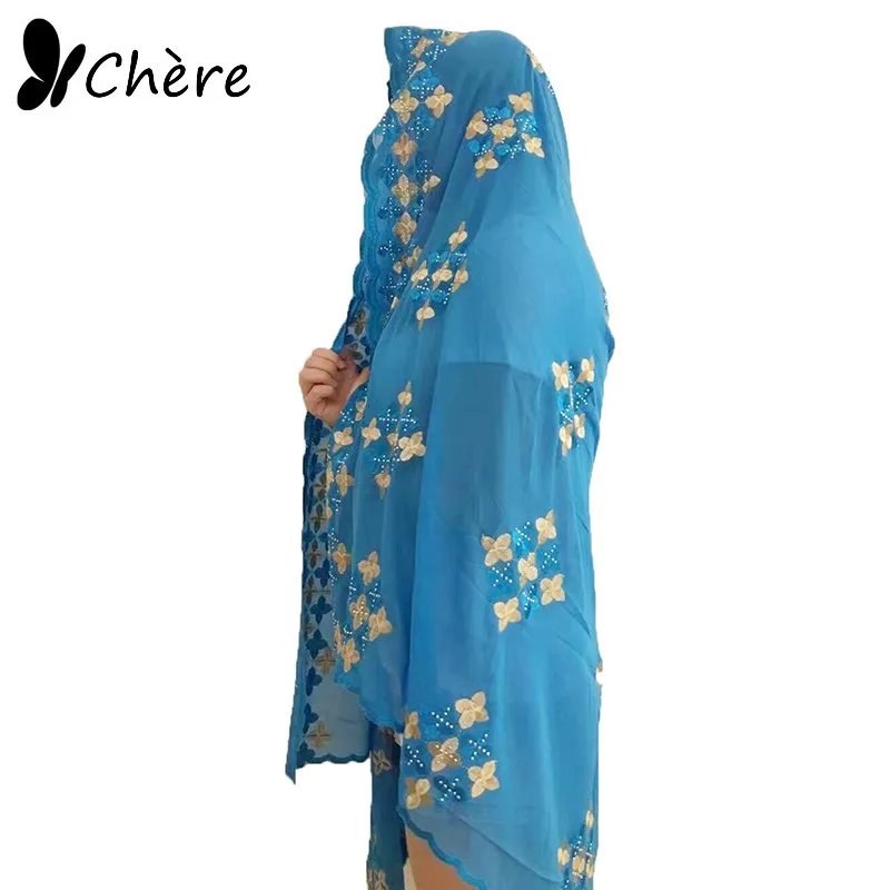 Новый Африканский женский шифоновый шарф Мусульманский для шалей клетчатый