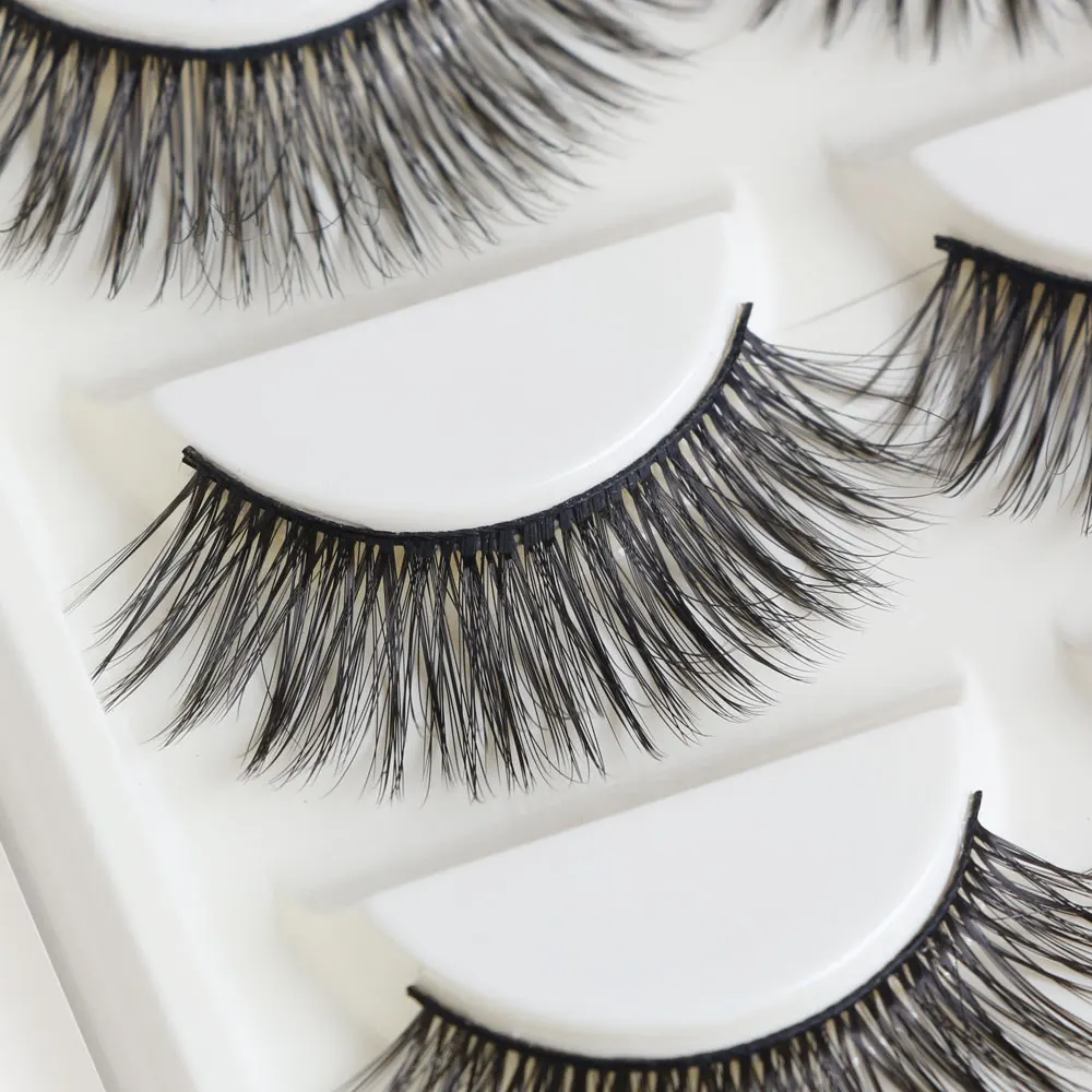 MAANGE 5 пар 3D естественные Ложные ресницы ручной работы Мульти Слои длинные из меха