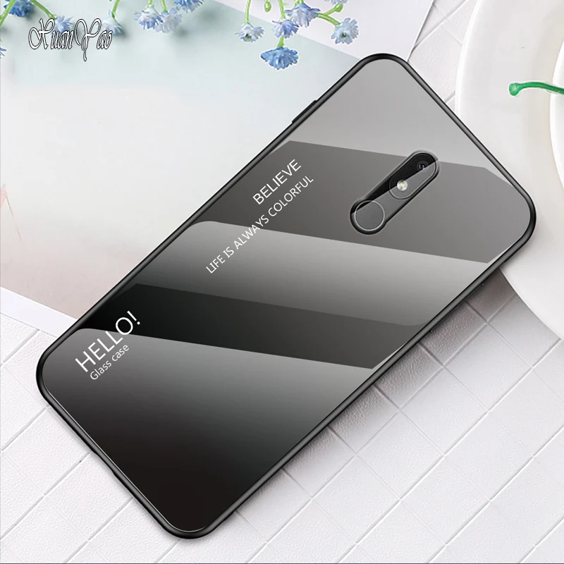 Чехол XUANYAO для Nokia 1 3 7 Plus стеклянный чехол 2 4 X6 X7 X71 9 мягкий силиконовый