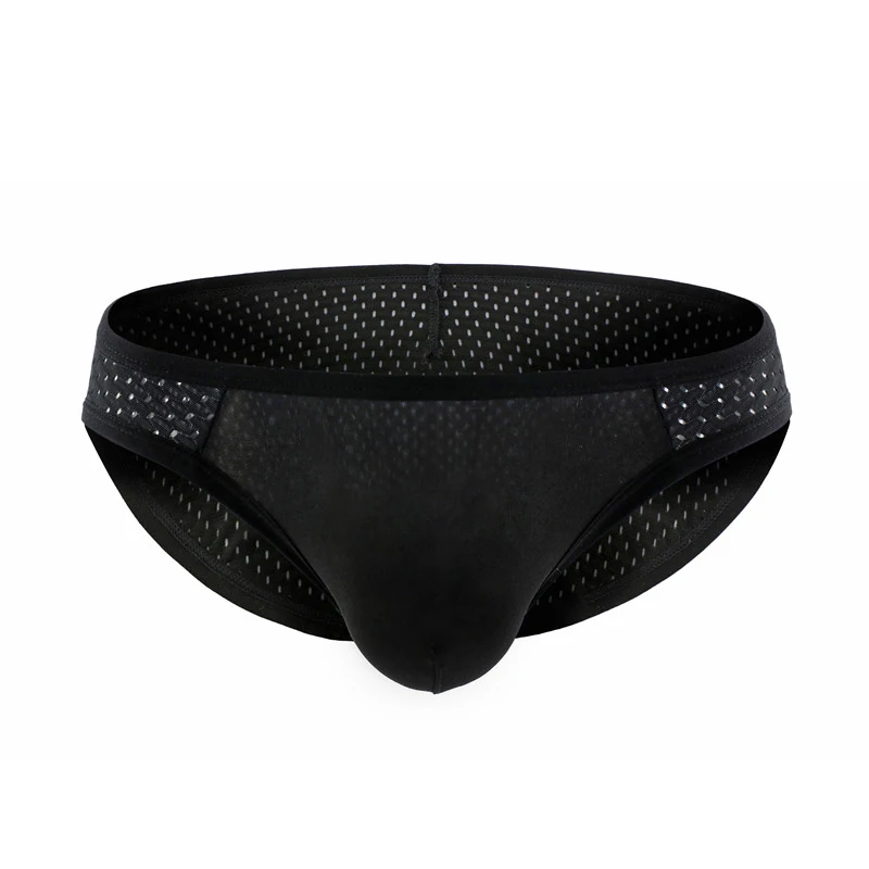 5PCS Mens Briefs Breathable Holes Mesh Underwear Male Low-waist Tight Sexy Underpants 5 Colors Perfect Quality Briefs for Man