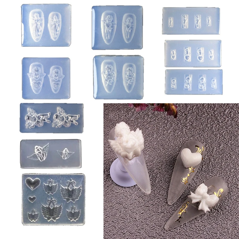 

Серия ангелов, наклейки для ногтей, украшения для искусства ногтей, искусство, литые инструменты для ювелирных изделий