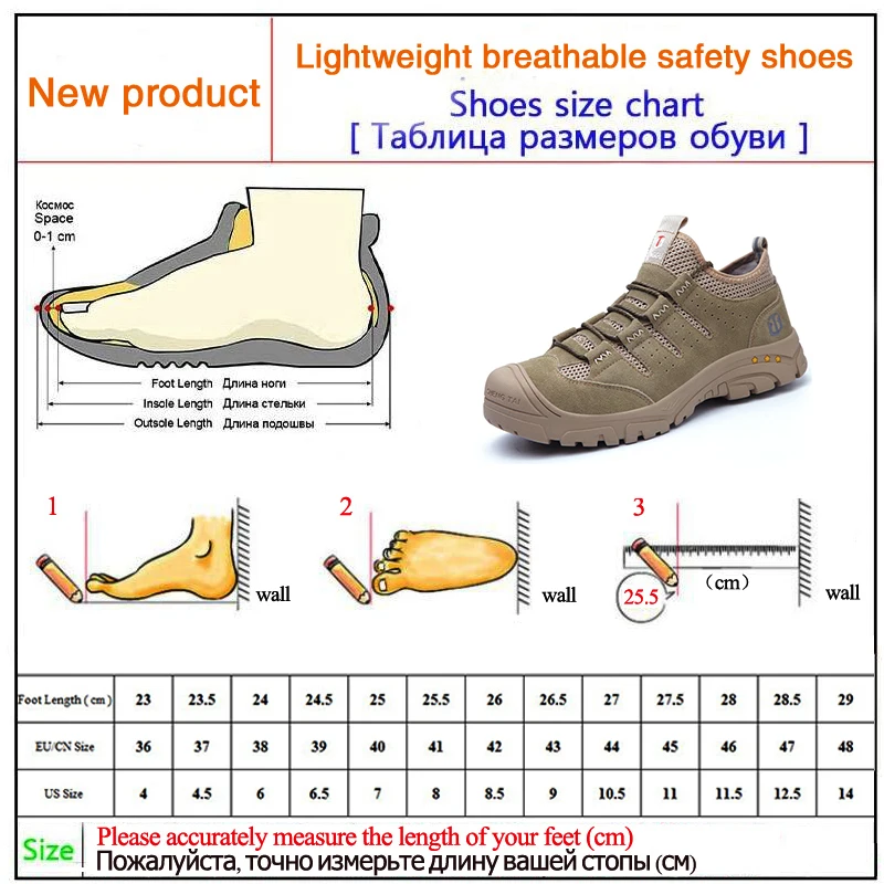 

Dropshipping Work Safety Boot Men Safety Shoes Puncture-Proof Work Sneakers Indestructible Work Shoes Steel Toe Industrial Shoes