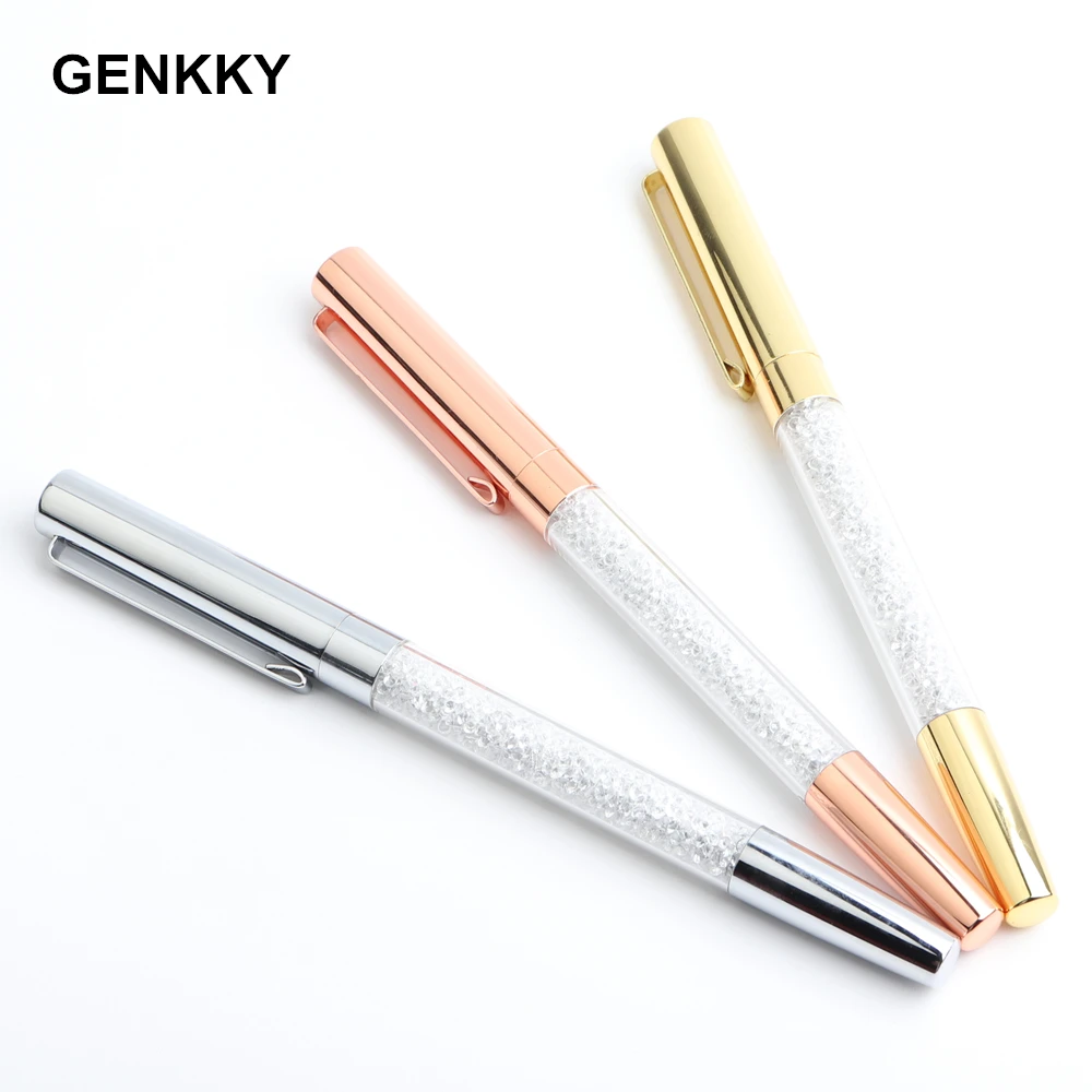 Горячая Распродажа 1 шт. шариковая ручка для письма с бриллиантами металлический
