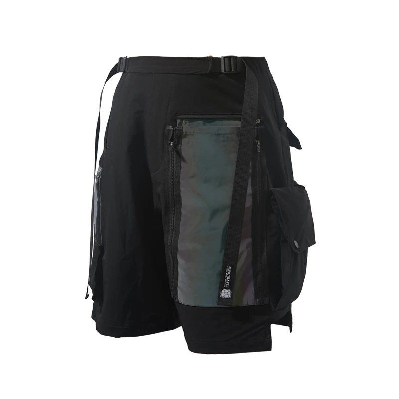 

Студенческий дорожный PT-1913 Techwear мужские светоотражающие шорты-карго в стиле хип-хоп в стиле панк
