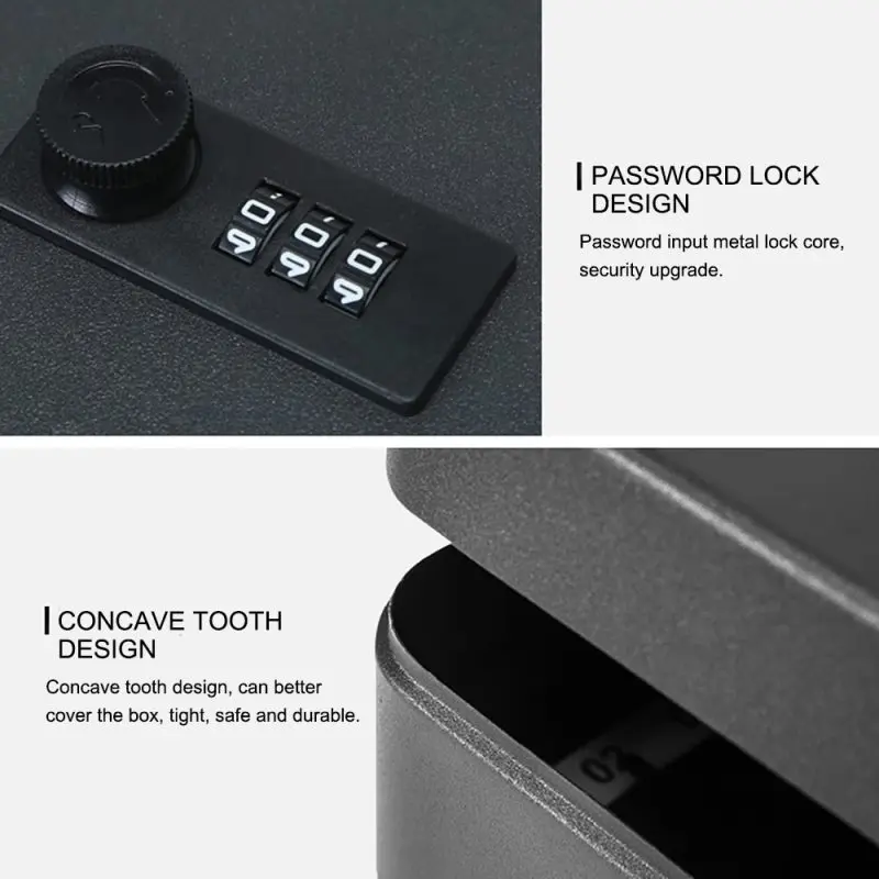 Сейф для ключей офисный комбинированный шкафчик хранения металлический