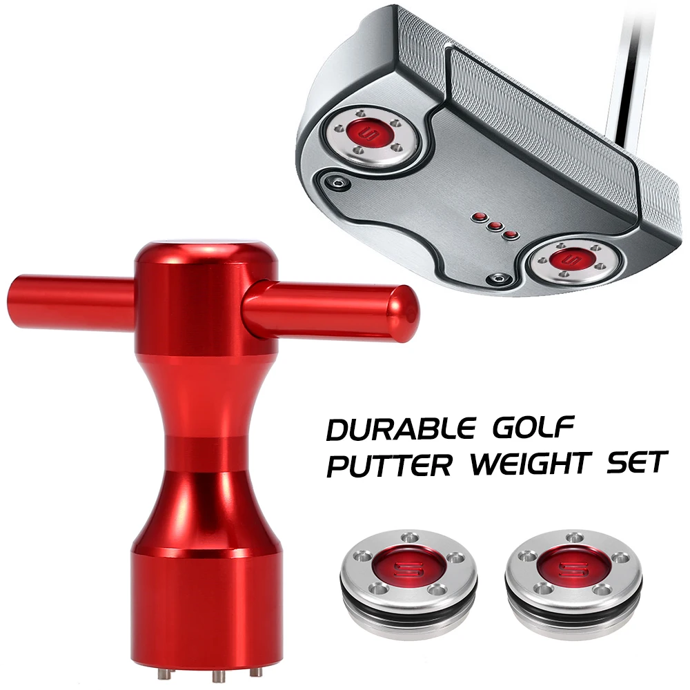 

2 Pcs 10g/15g/20g/25g/30g/35g/40g Golf Weights Wrench Tool Golf Accessories Club Head For Scotty Cameron Putters Red Putter