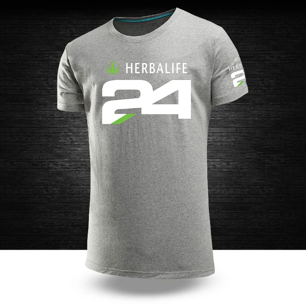 Мужская футболка Herbalife 2021 с 24 логотипами новая однотонная мужская из 100% хлопка
