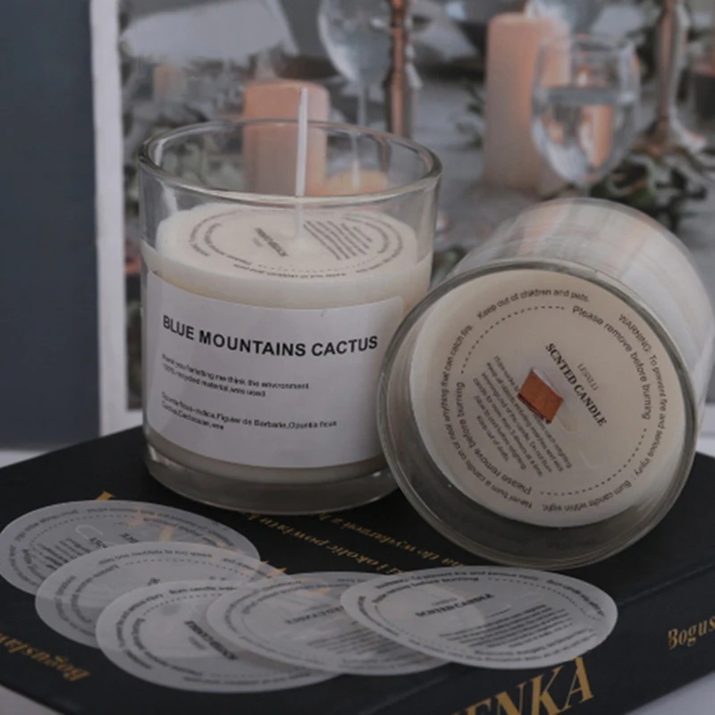 

10Pcs DIY Handmade Candle Sticker Cup Labels Dustproof Paper For Scented Candles