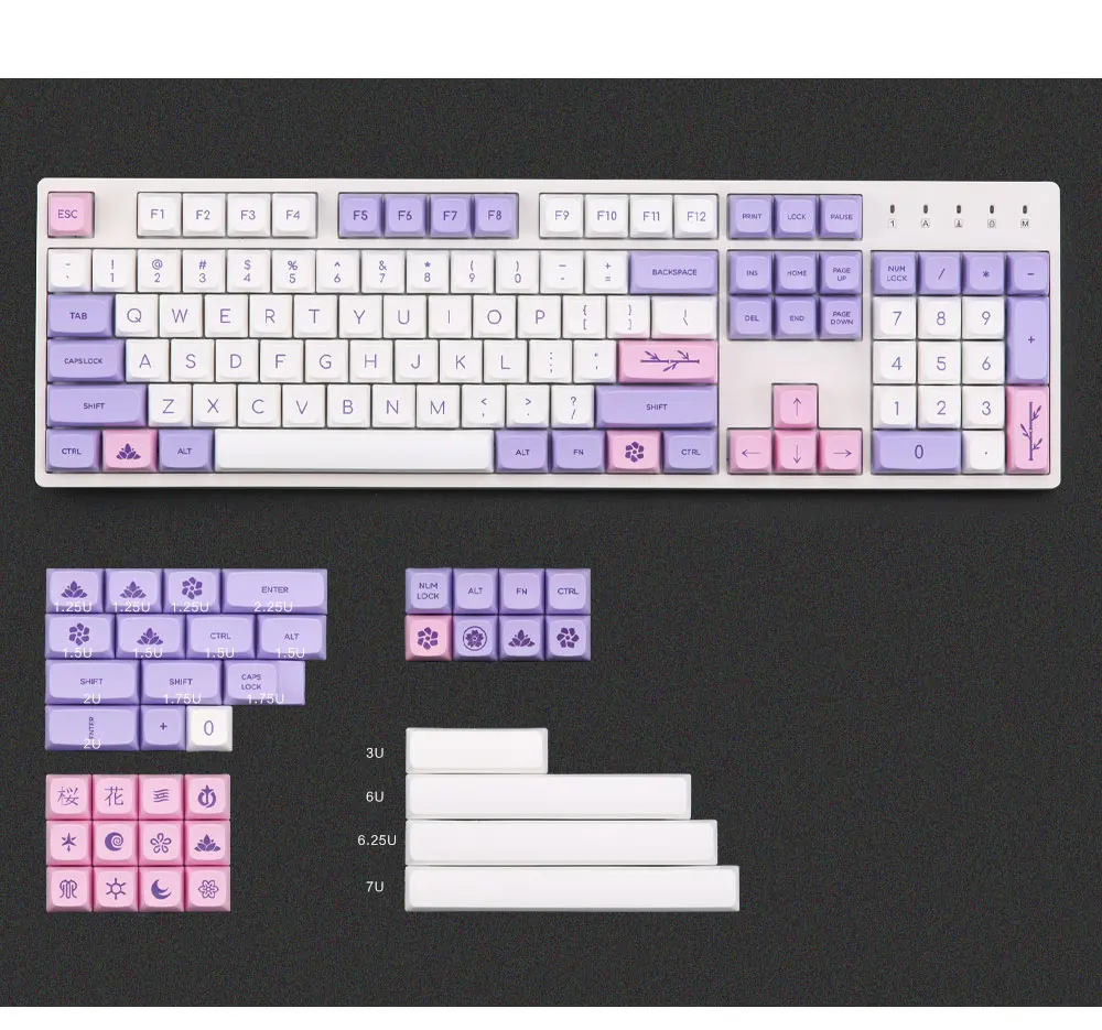 Предварительный заказ 145 клавиш dye subbed keycap толстые PBT xda профиль колпачки для 61 87 104 MX механическая клавиатура