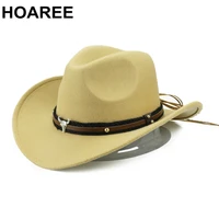 western cowboy hat women men camel cow gentleman jazz sombreros hombre cap vintage autumn winter elegant lady cowgirl hats