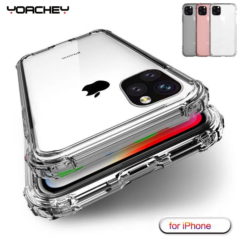 

Phone Case For Apple iPhone 11 Pro XS Max X XR 8 7 6 S 6S Plus New Luxury Silicone Transparent Clear Shockproof Protective Cover